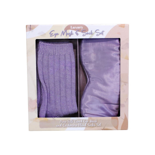 Something Special Gifts Silk Eyemask & Cashmere Socks - Lilac