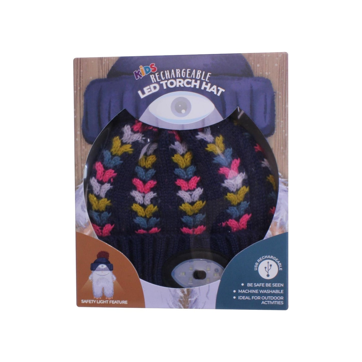 Something Special Gifts Kids LED Torch Hat - Navy