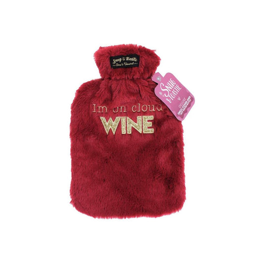 Something Special Gifts Hot Water Bottle - Slogan Plush - Wine