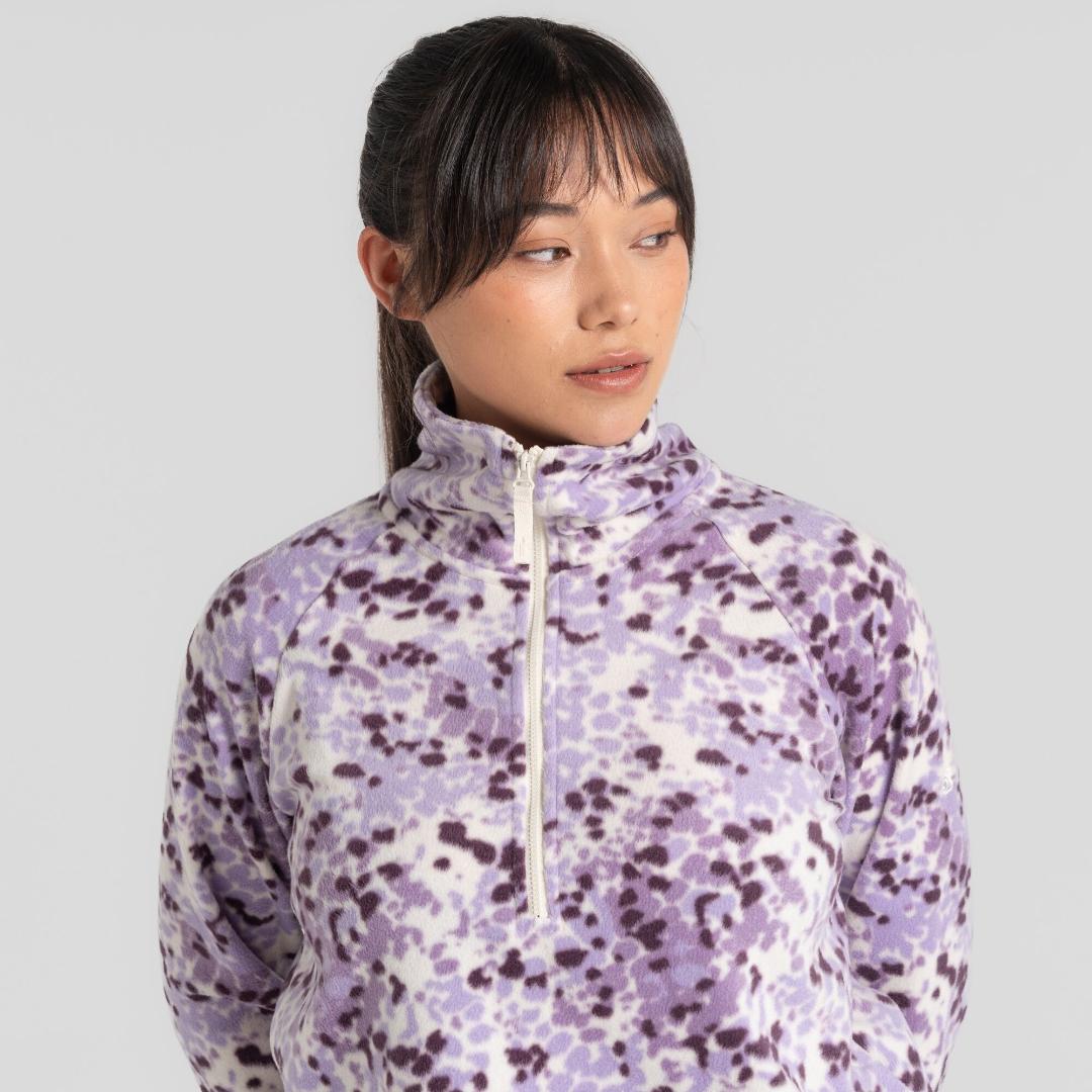 Craghoppers Women's Evie Half Zip Fleece - Verbena Print