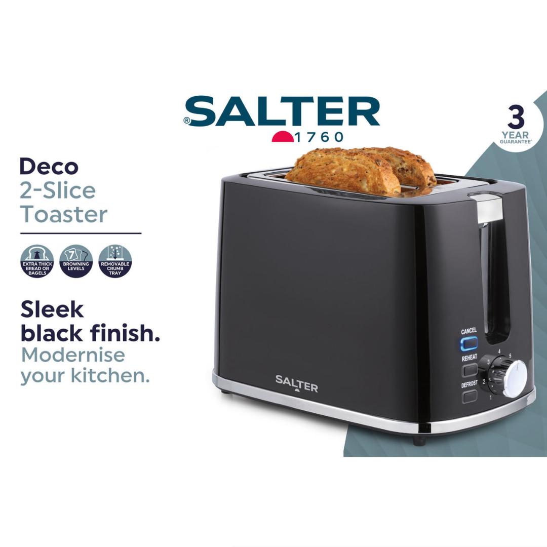 EK5832BLK Salter Deco 2 Slice Toaster