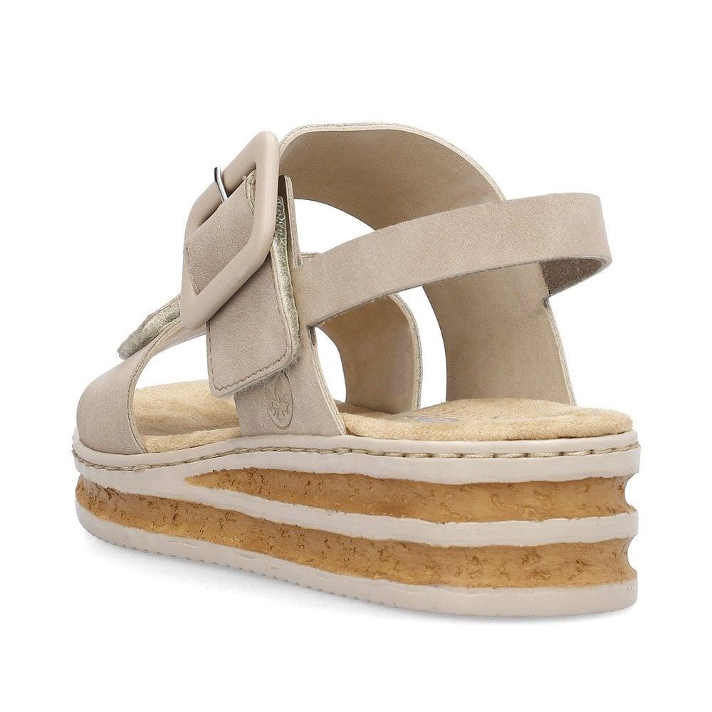 Rieker 62950-62 Regina Womens Sandals - Beige