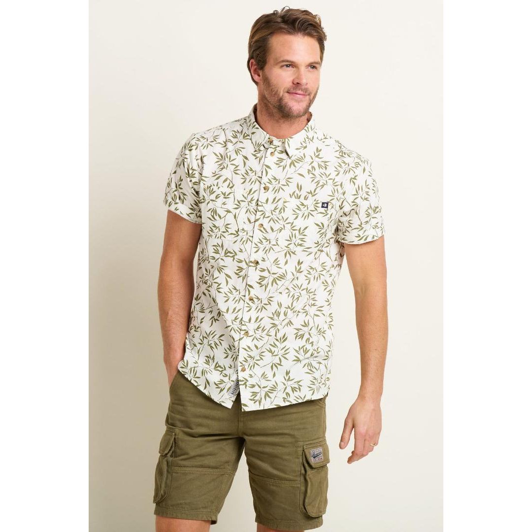 Brakeburn Bamboo Leaf Shirt - Cream