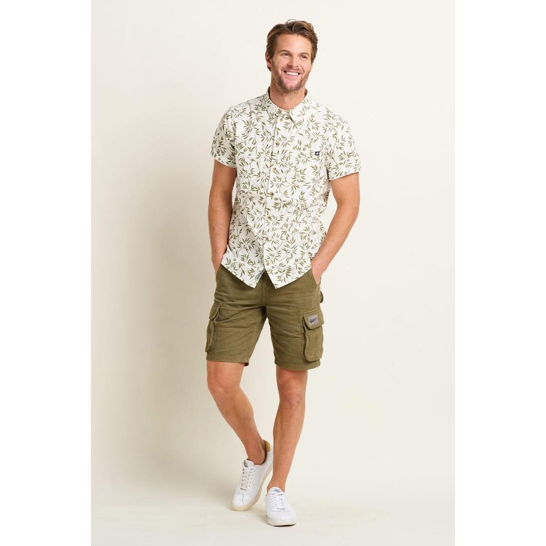 Brakeburn Bamboo Leaf Shirt - Cream