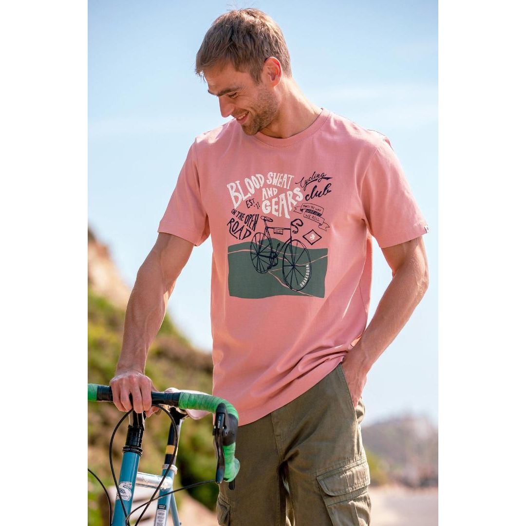 Brakeburn Blood Sweat & Gears Tee - Pink