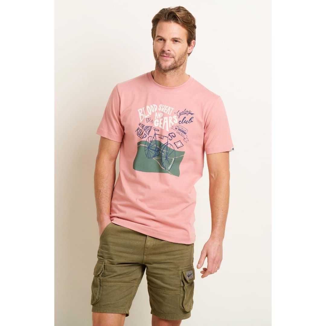 Brakeburn Blood Sweat & Gears Tee - Pink