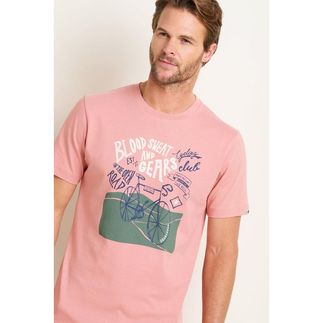 Brakeburn Blood Sweat & Gears Tee - Pink