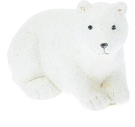 Polar Bear 10cm Lying Facing Right