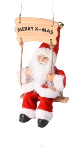 ATK000040 Mini Santa Claus Hangdeco 18cm Swing