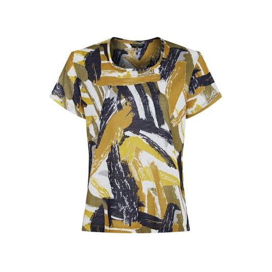 VIZ A VIZ Abstract Scoop Neck Top