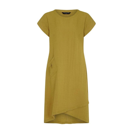 VIZ-A-VIZ Green Asymmetric Dress