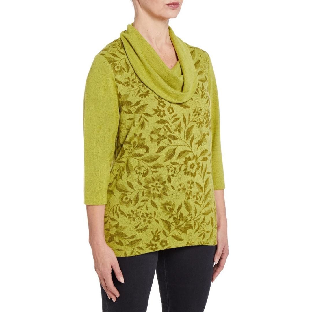 TIGI Lime Jungle Print Cowl Neck