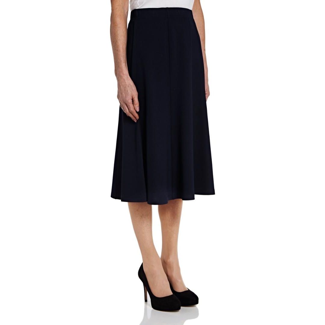 TIGI Navy Panelled Mid-Length Skirt