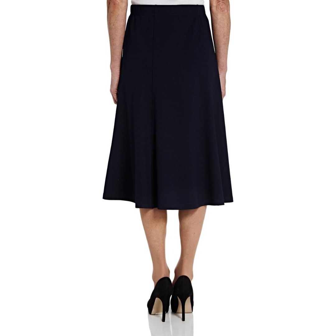 TIGI Navy Panelled Mid-Length Skirt