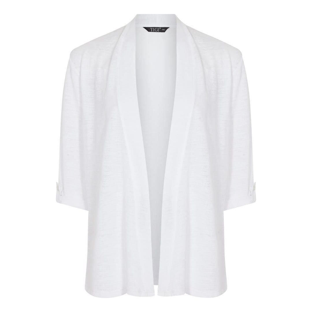 TIGI White Open Front Shrug