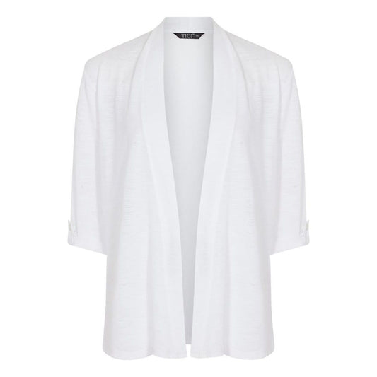 TIGI White Open Front Shrug