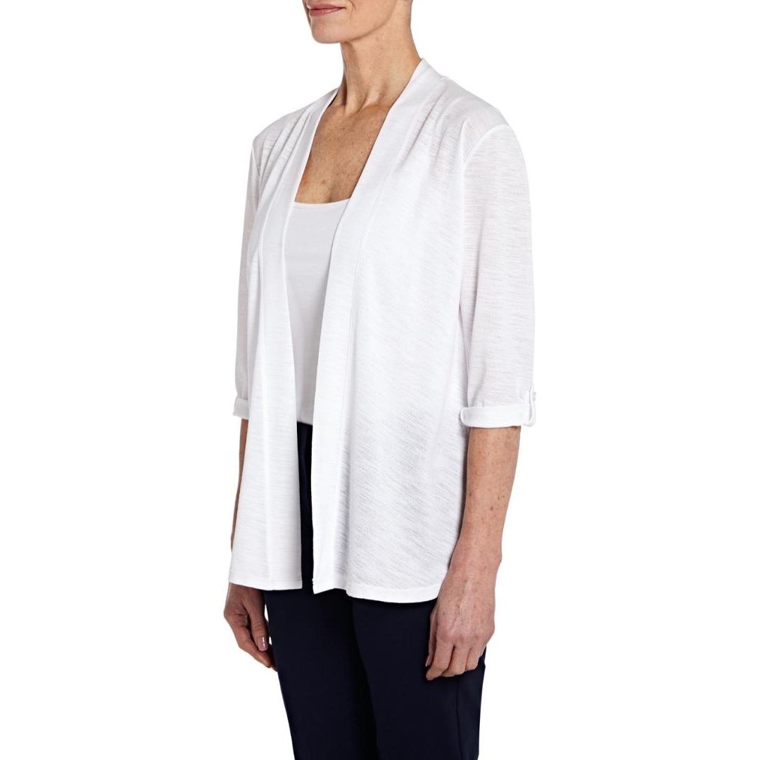 TIGI White Open Front Shrug