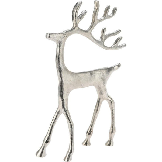 Aluminium Reindeer 21x40cm Nickel Colour