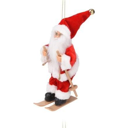 ATK000040 Mini Santa Claus Hangdeco 18cm Skis