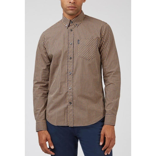 Ben Sherman Long Sleeve Shirt - Ochre