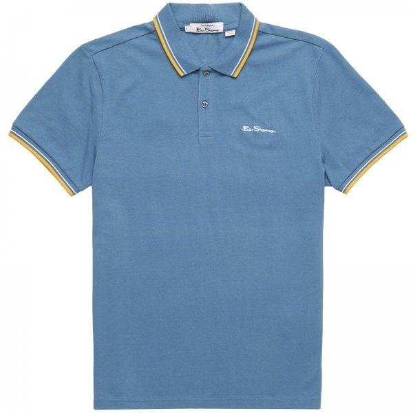 Ben Sherman Signature Tipped Polo - Blue Shadow