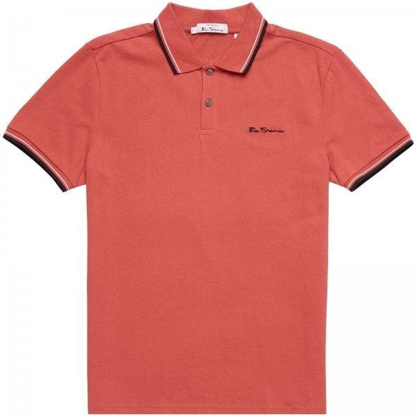 Ben Sherman Signature Tipped Polo - Raspberry