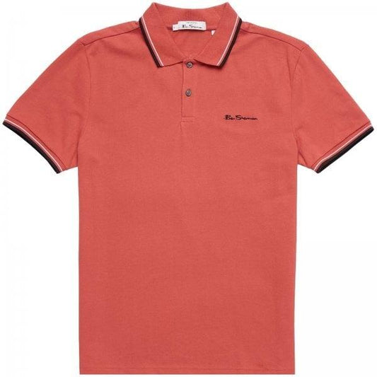 Ben Sherman Signature Tipped Polo - Raspberry