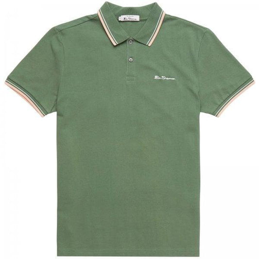 Ben Sherman Signature Tipped Polo - Rich Fern