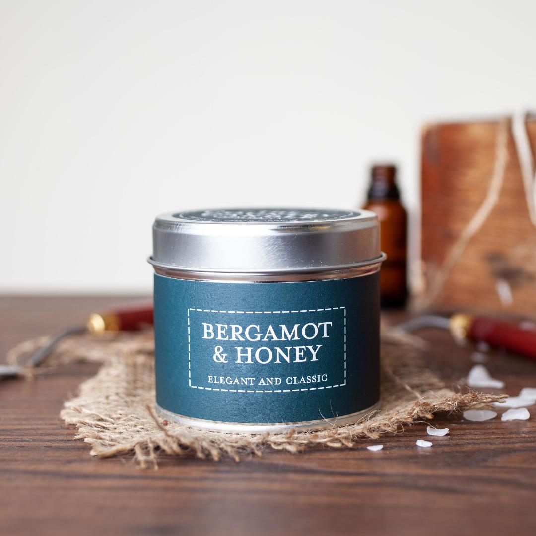 Bergamot & Honey Pastel Tin Candle