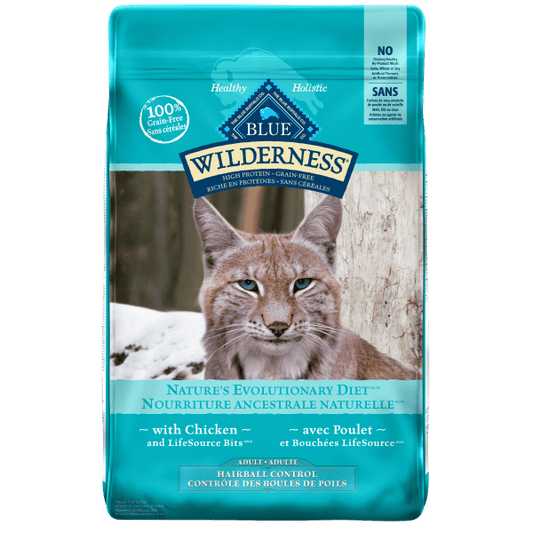 BLUE Wilderness Grain Free Hairball Control Adult Dry Cat Food