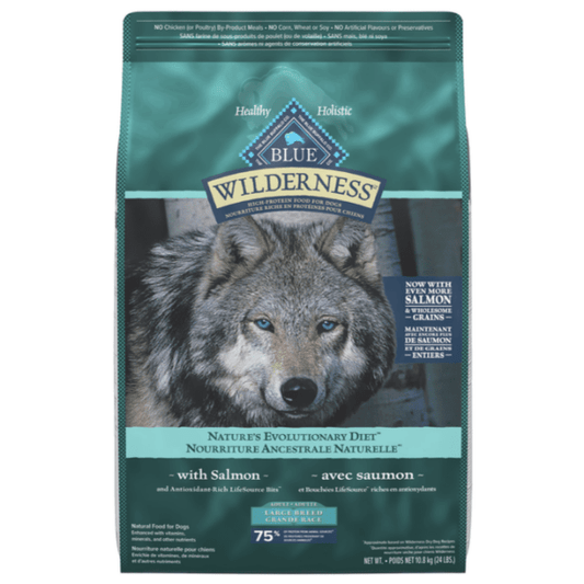 BLUE Wilderness Large Breed Salmon Recipe with Grains Dry Dog Food, 24lb