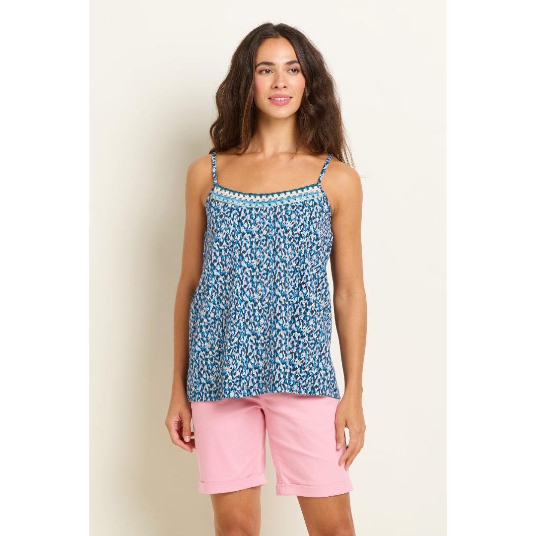 Brakeburn Brushed Camo Camisole - Blue