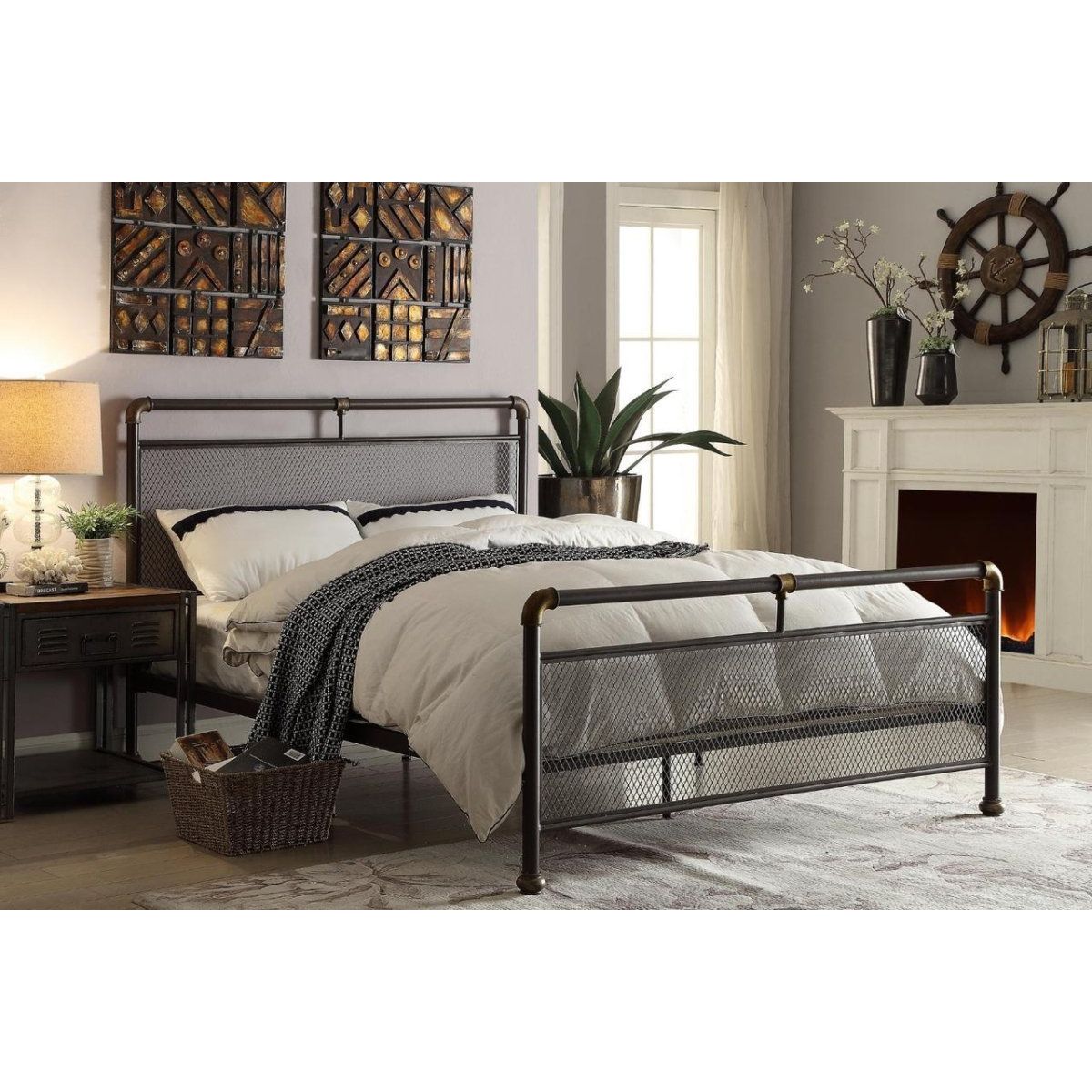 Cambridge Industrial Metal Bed