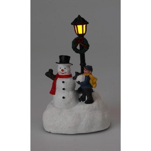 Christmas Scenery Lantern With Multi Colour LED Snowman