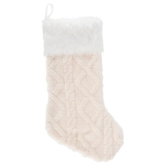 Christmas Stocking With Plush White