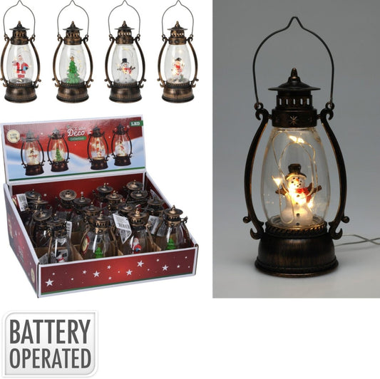 Lantern With LED Lights 14cm - Available In 4 Designs