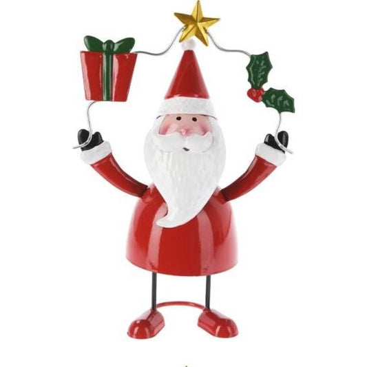 Metal Christmas Figurine 18cm Santa