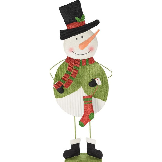 Metal Christmas Figurine 82cm Snowman