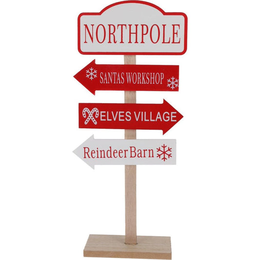 North Pole Road Sign 33cm