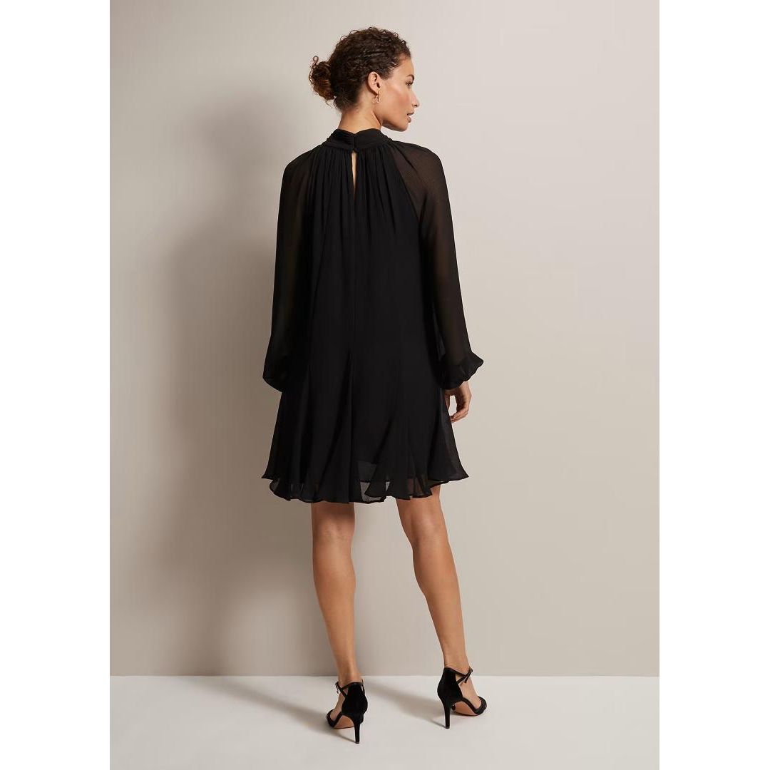 Phase Eight Romanna Black Swing Mini Dress - Black