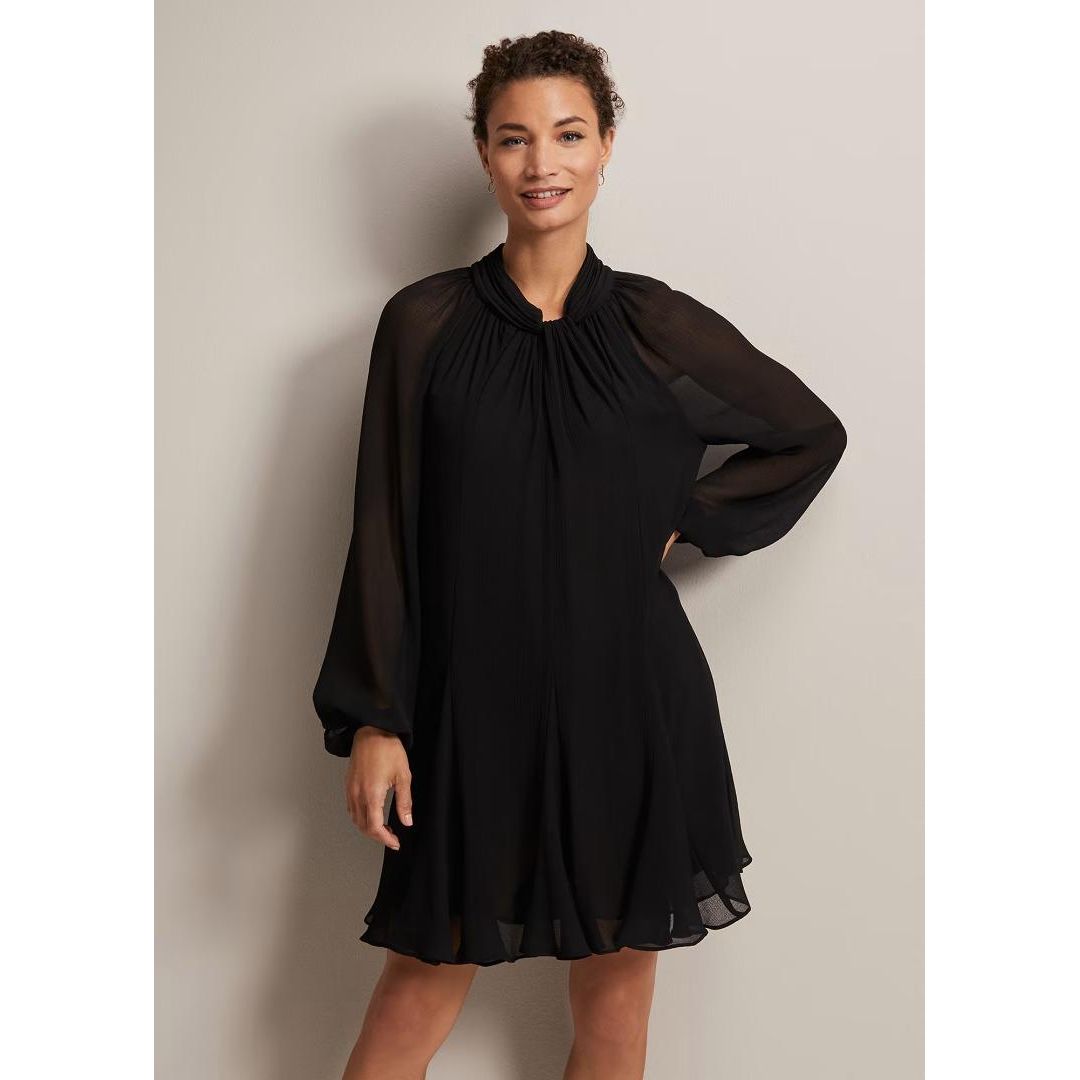 Phase Eight Romanna Black Swing Mini Dress - Black