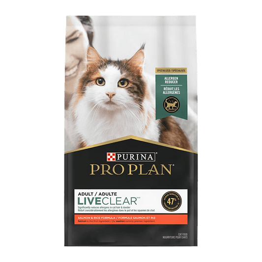 Purina Pro Plan LiveClear Allergen Reducing Salmon & Rice Dry Adult Cat Food, 7lb