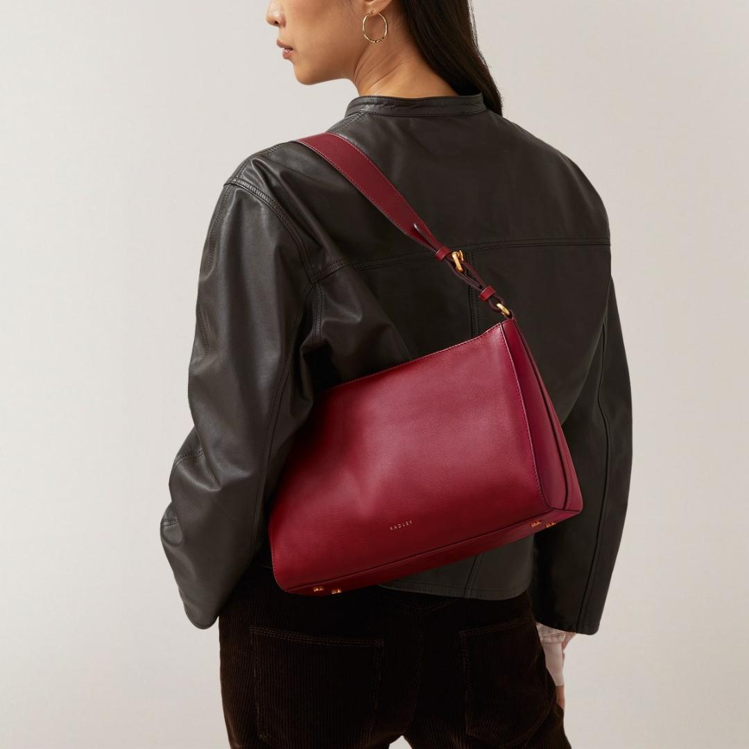 Radley Dukes Place Medium Ziptop Shoulder Bag - Cranberry