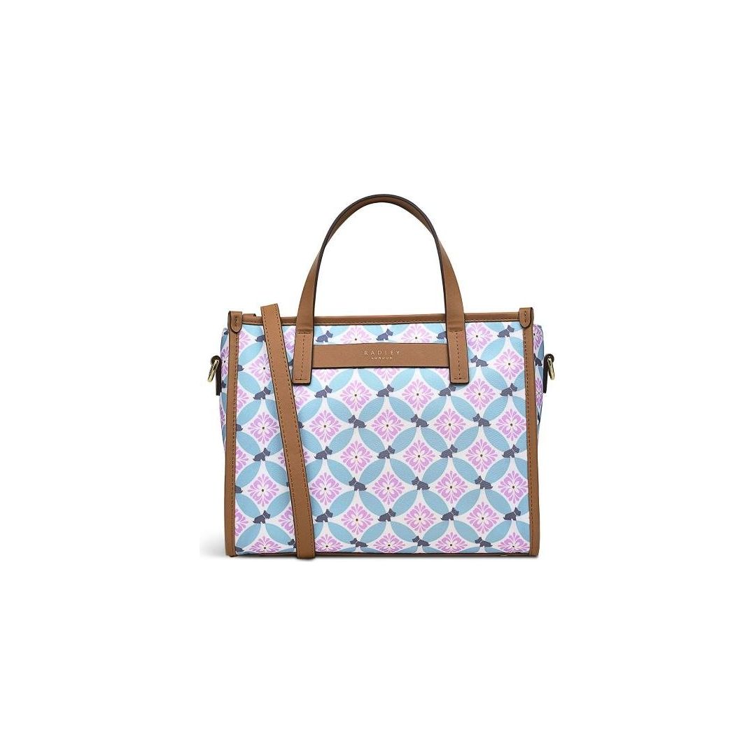 Radley Willow Walk Spring Geo Medium Ziptop Grab Bag - Chalk