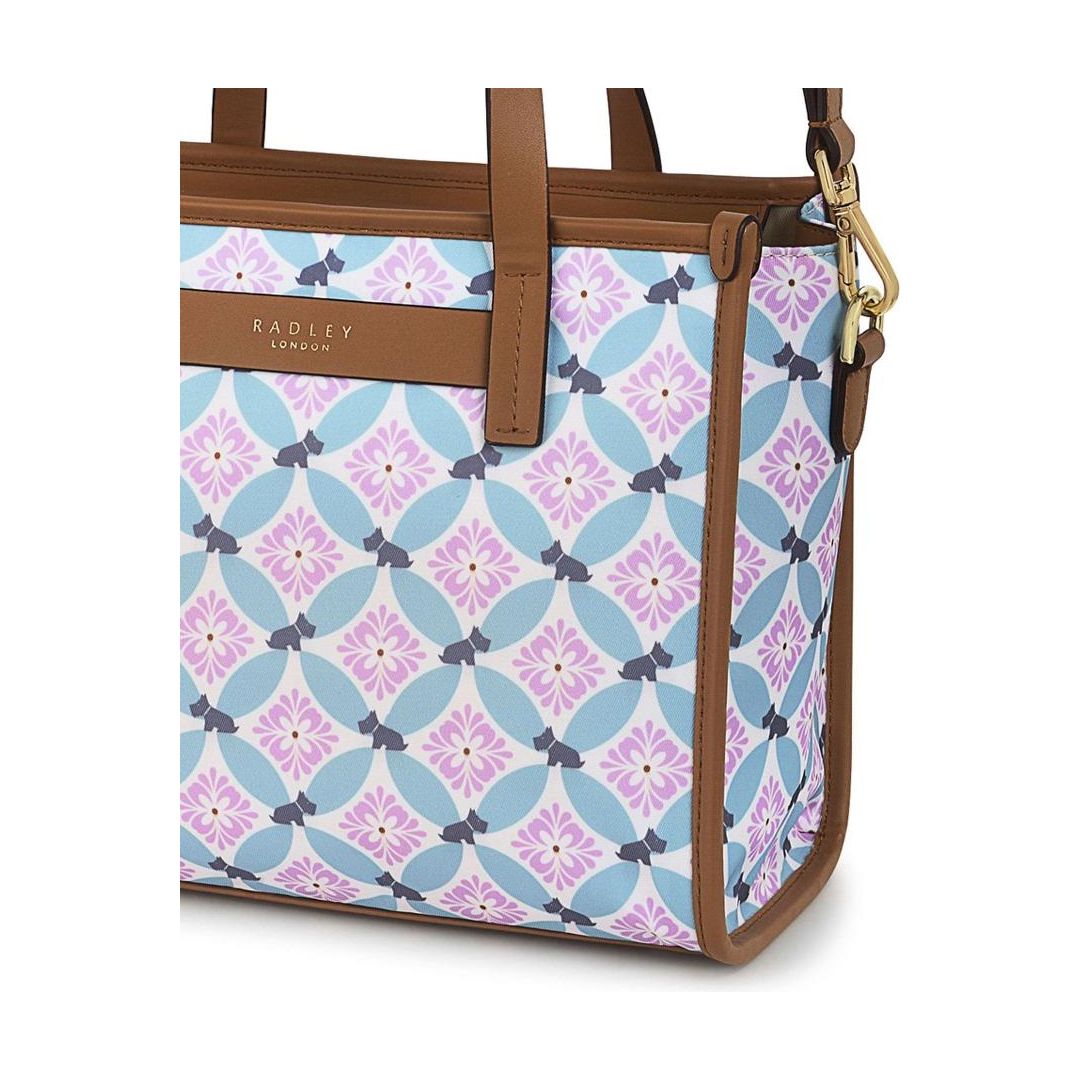 Radley Willow Walk Spring Geo Medium Ziptop Grab Bag - Chalk