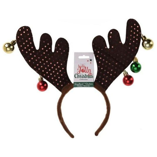 Reindeer Antlers Headband 38cm Brown