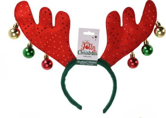 Reindeer Antlers Headband 38cm Red