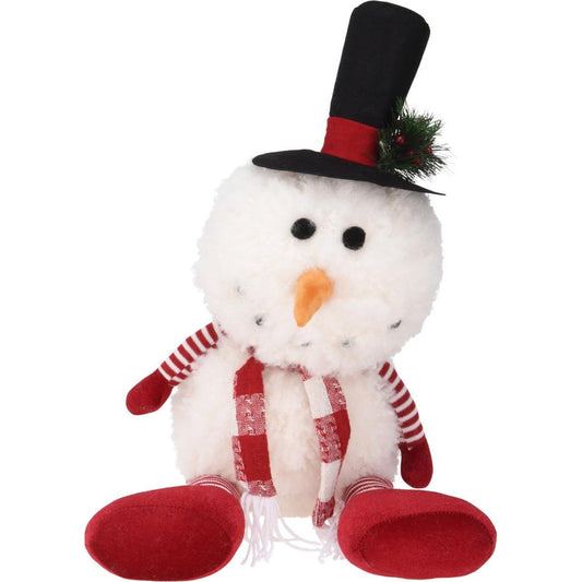 Snowman With Hat And Scarf 60cm Black Hat