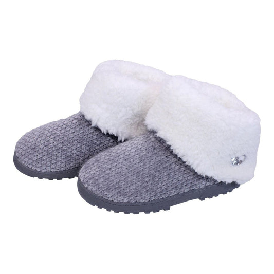 Something Special Gifts Borg Cuff Boot Slipper - Grey