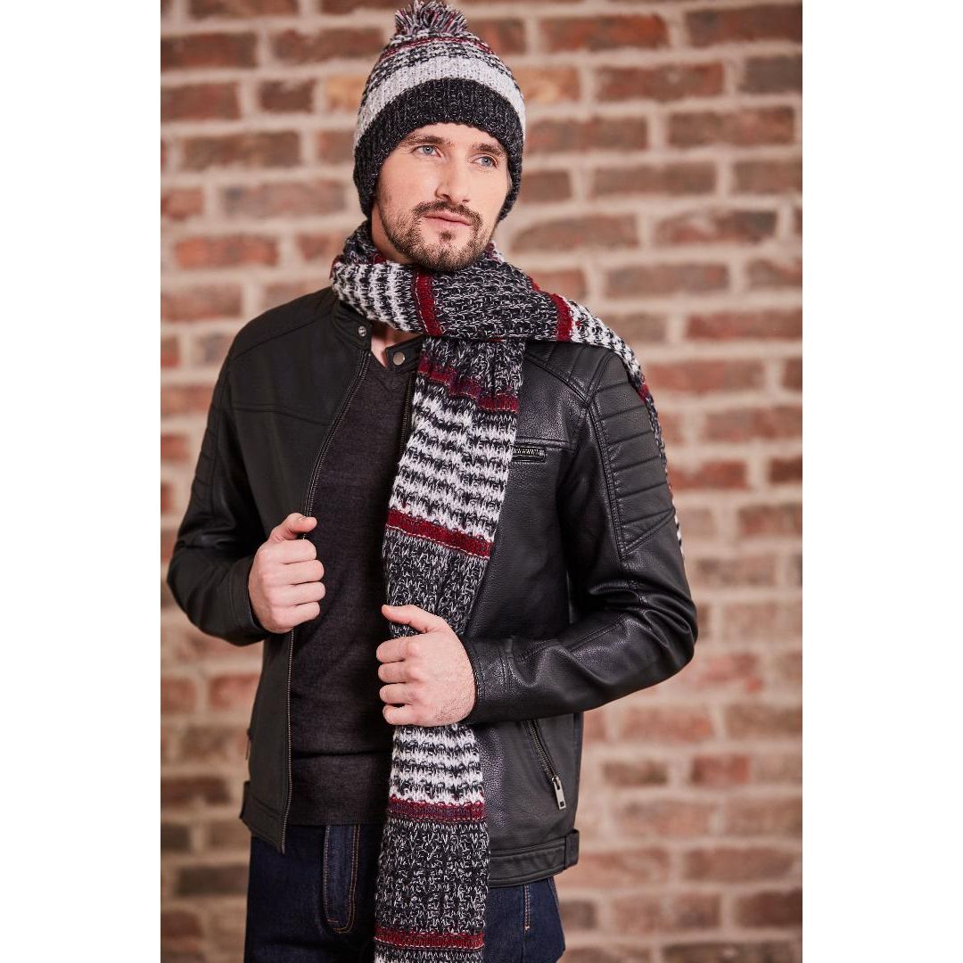 Something Special Gifts Chunky Knit Hat & Scarf Set - Black